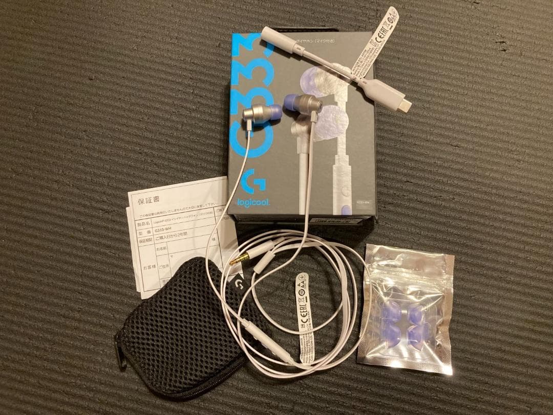 Logicool G ゲーミングイヤホン G333 有線 イヤホン ブラック m