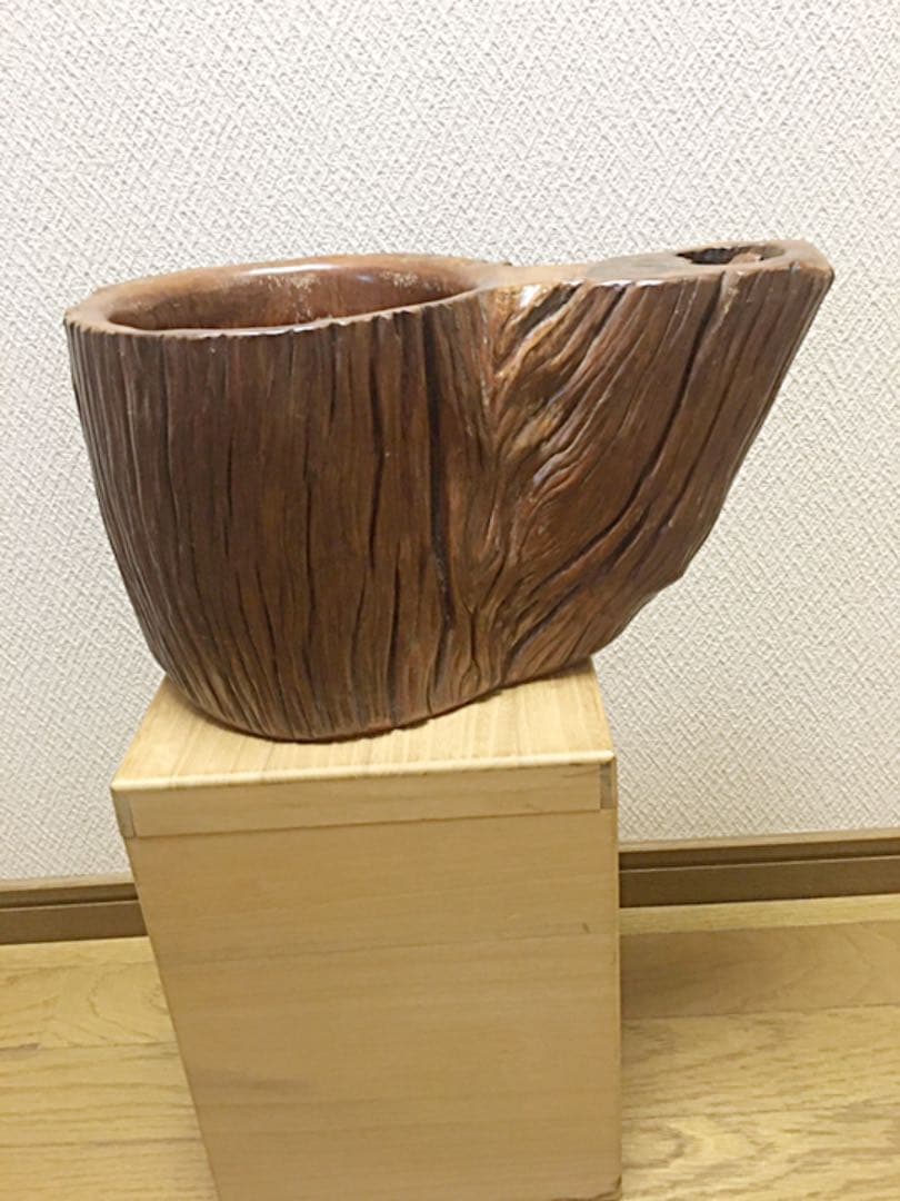 ☆屋久杉☆刳抜花器☆壺☆花瓶☆水盤☆工芸品★食器☆