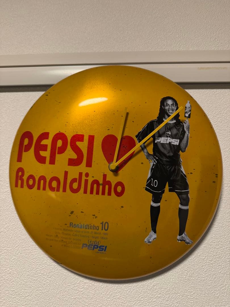 Pepsi 缶バッジ時計　サッカー