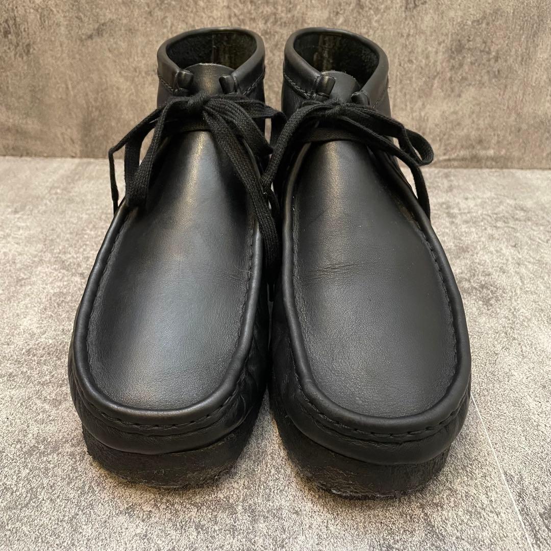 ✨大人気✨クラークス Clarks ワラビーブーツ オールレザー【27】ブラック