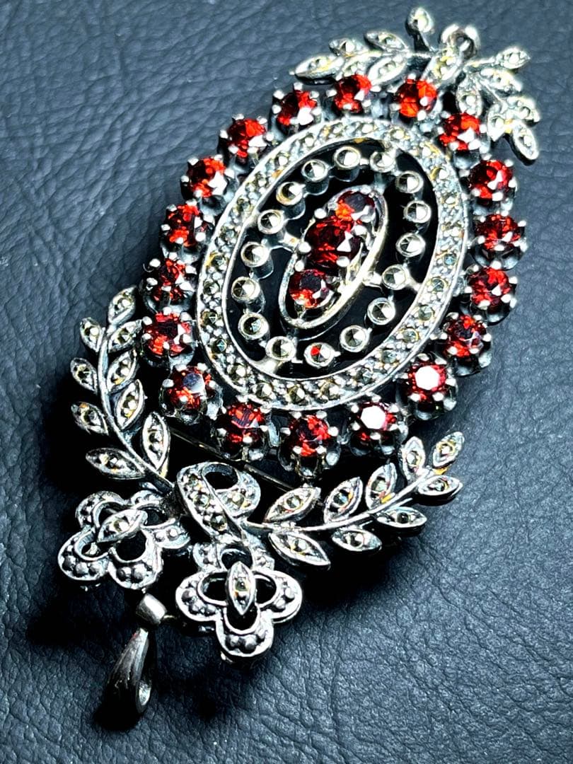 禄山　Roktzan アンティーク ジュエリー ガーネット silver925