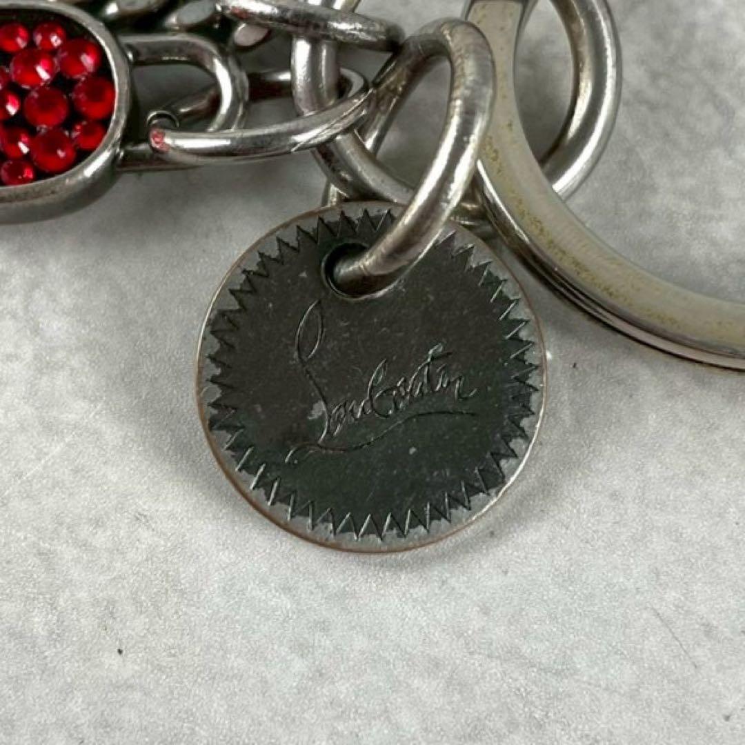 【極美品】クリスチャンルブタン キーリング レッドソール ロゴ金具 赤