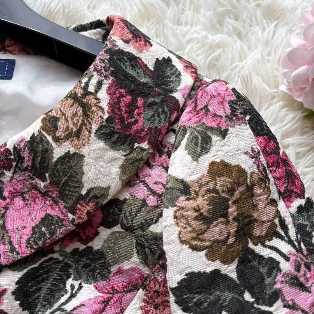 42サイズ　薔薇　コブラン調プリント　エムズグレイシー　ジャケット　2020年