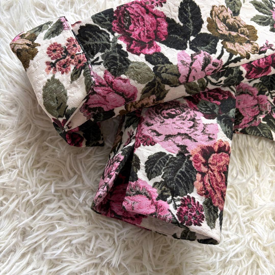 42サイズ　薔薇　コブラン調プリント　エムズグレイシー　ジャケット　2020年