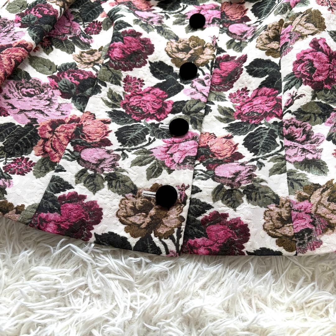 42サイズ　薔薇　コブラン調プリント　エムズグレイシー　ジャケット　2020年