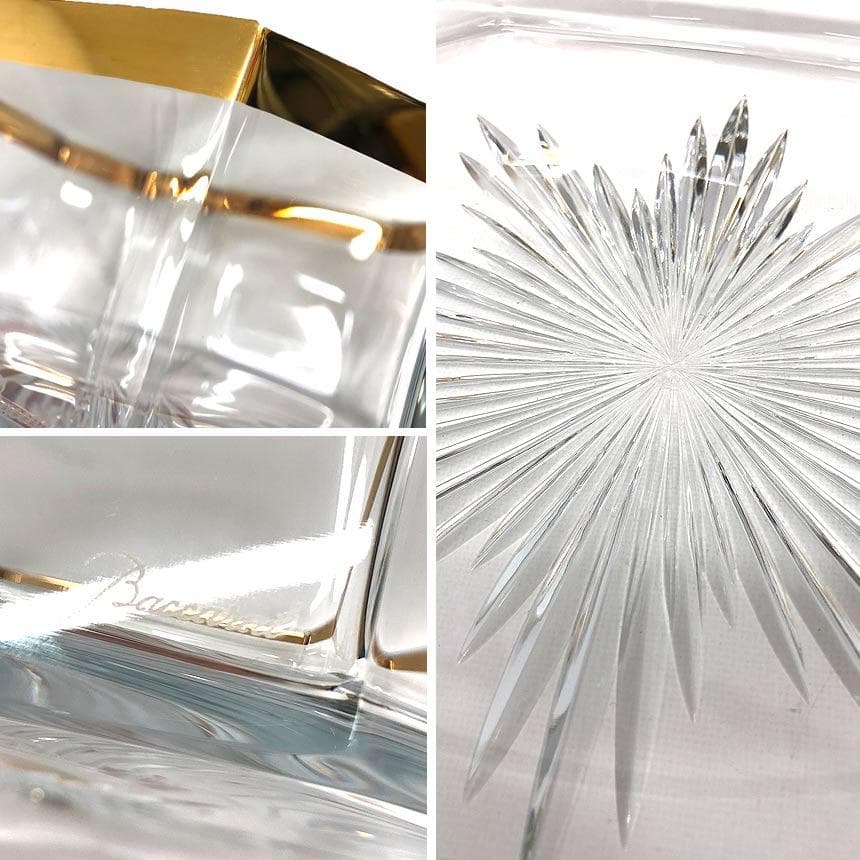 バカラ 春海コレクション 鉢 金縁八角 aq12287