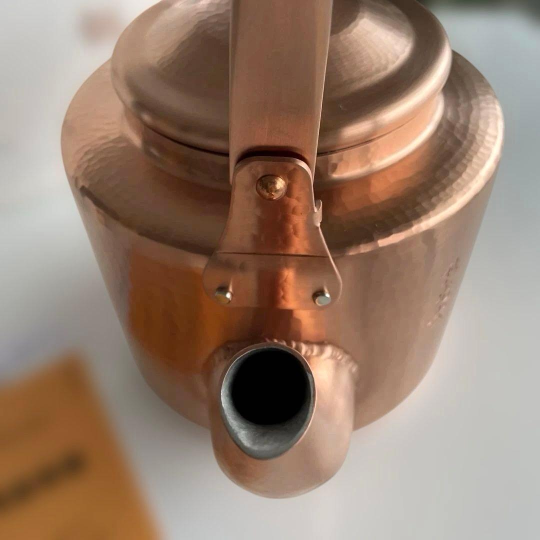 【新光金属】新槌起銅器（しんついきどうき）湯沸し器 純銅製 取扱説明書クリーナー