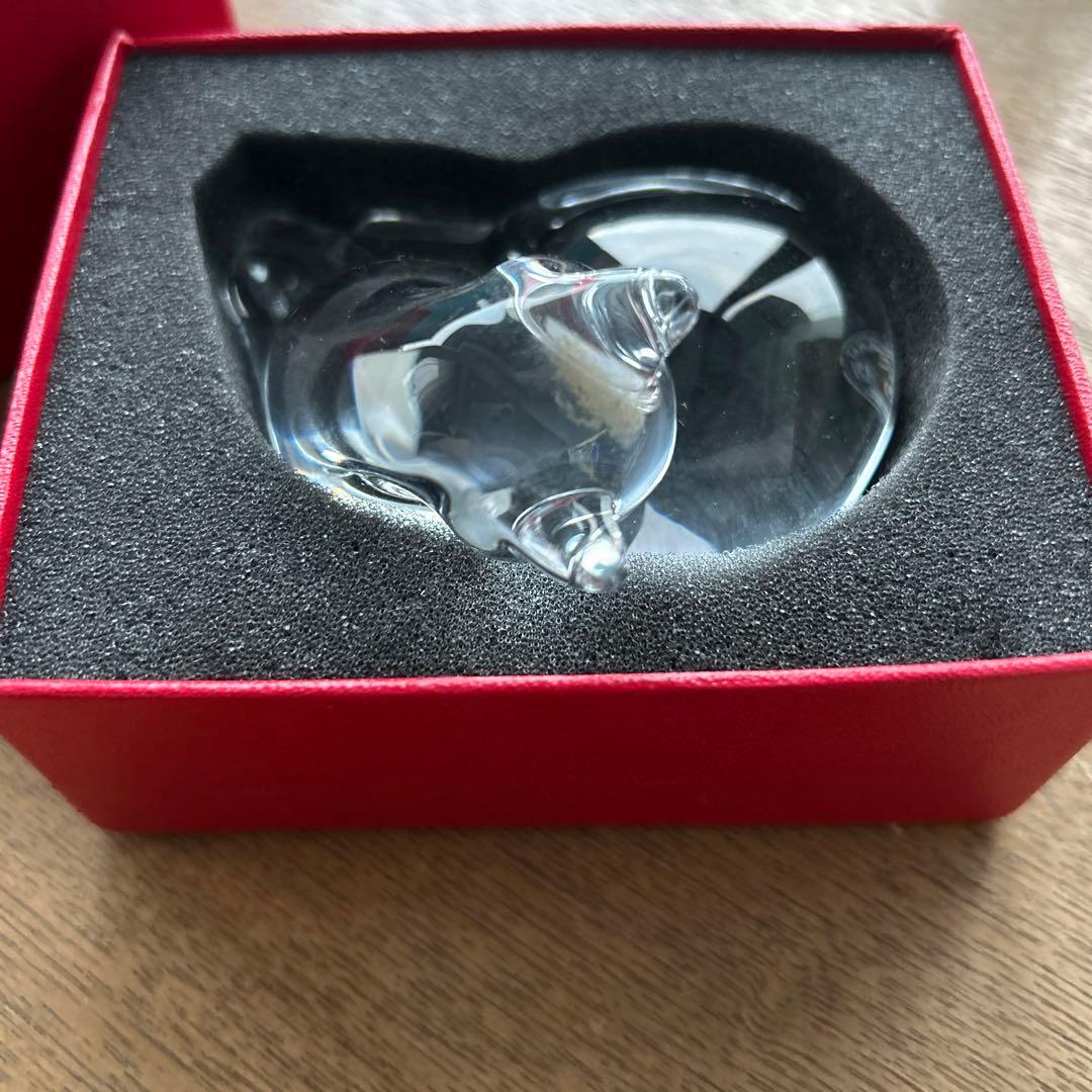 Baccarat バカラ　猫　ねこ　ガラス置物