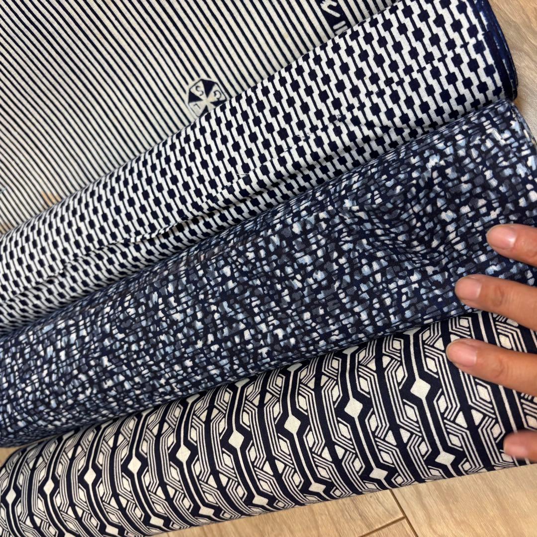 J格安 リメイク　素材　まとめ売り　着物　和服　10点　本染　浴衣　反物　梅柄