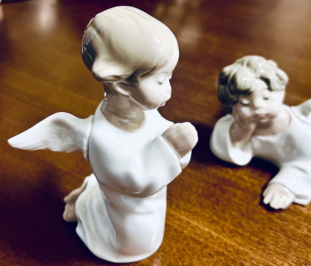 Lladro リヤドロ　天使　2体　可愛いひと休み 可愛いお祈り