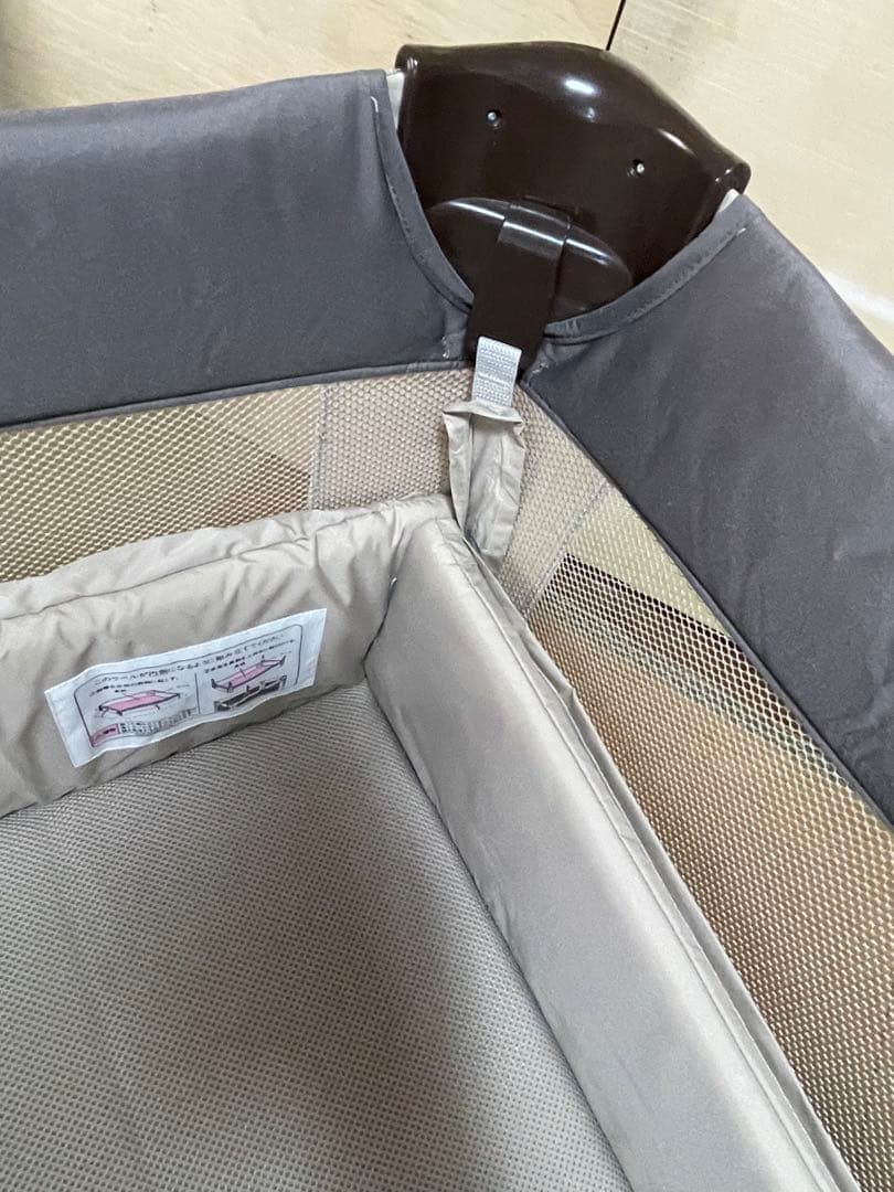 (非喫煙者 ペット無し)Apricaココネルエアー ベビーベッド サークルココア