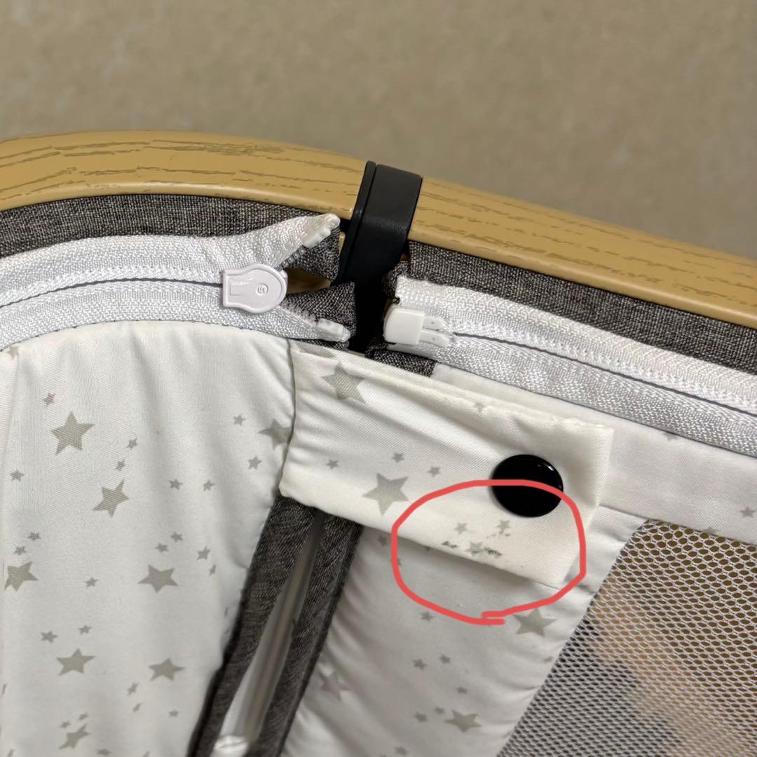 【HZDMJ正規品ベビーベッド添い寝折りたたみハイローベッドグレー