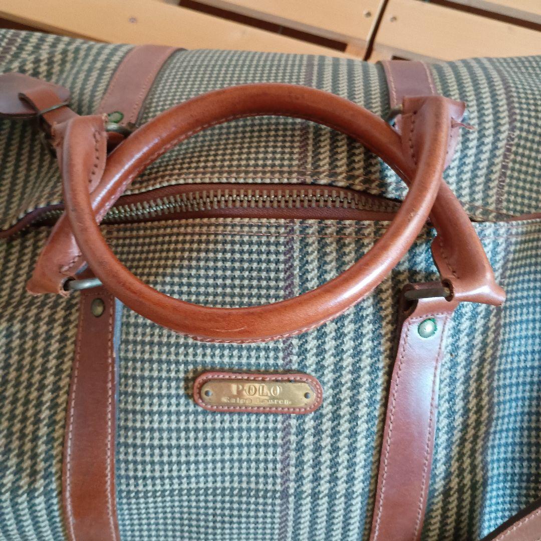 Polo チェック柄ボストンバッグ