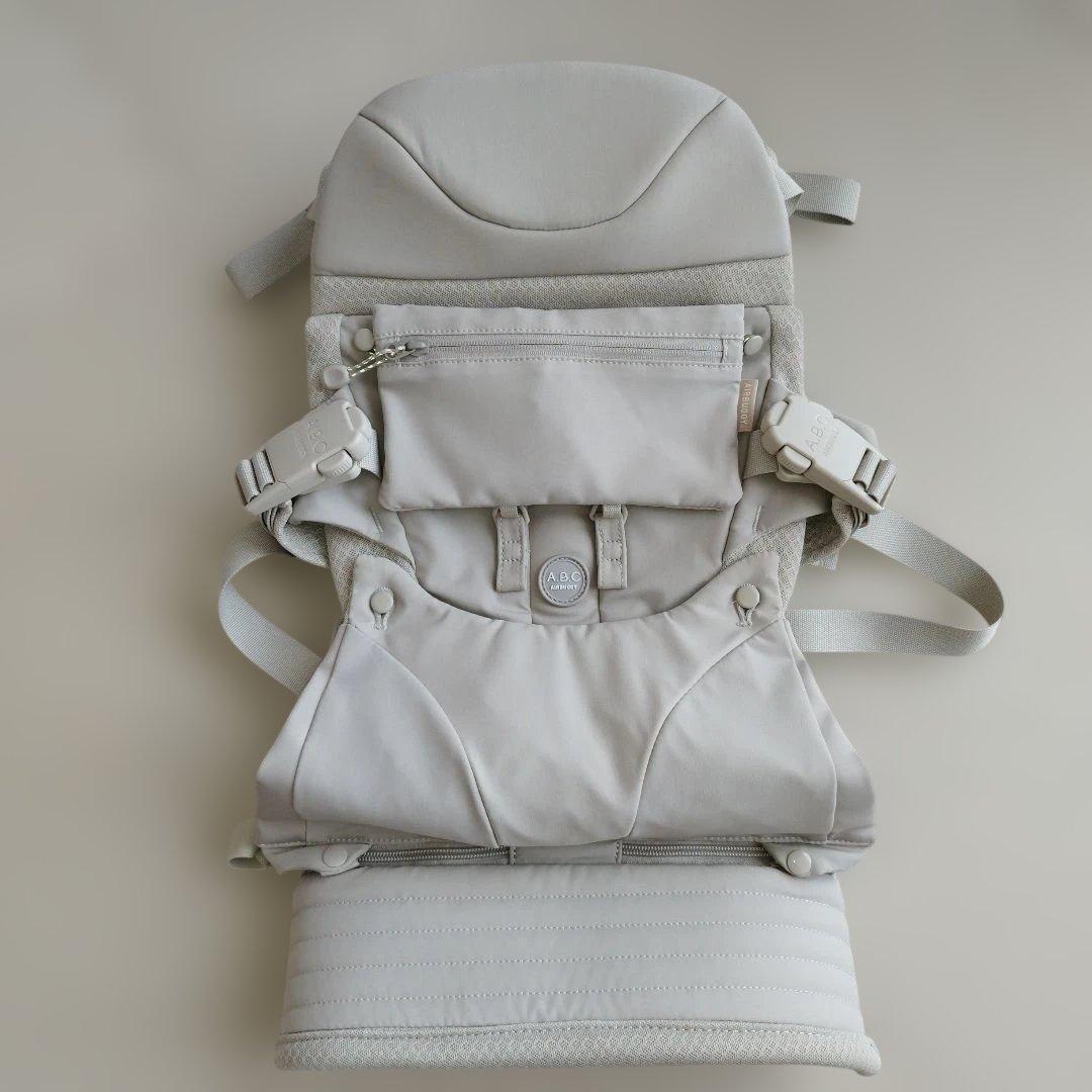 【美品】エアバギー ベビーキャリア サンドベージュ 抱っこ紐 箱・説明書付