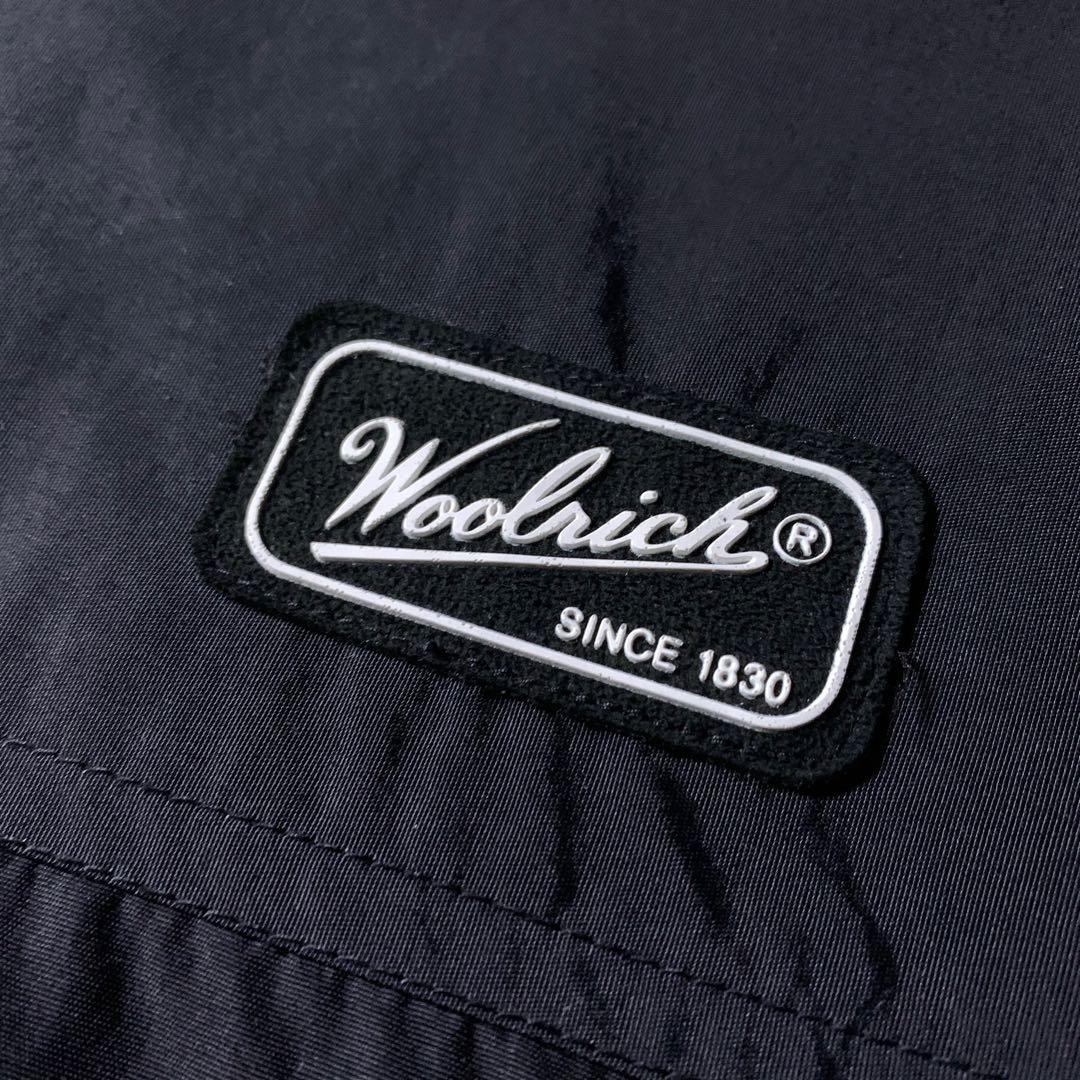 90s 00s WOOLRICH ナイロン アノラックパーカー 黒 ドローコード