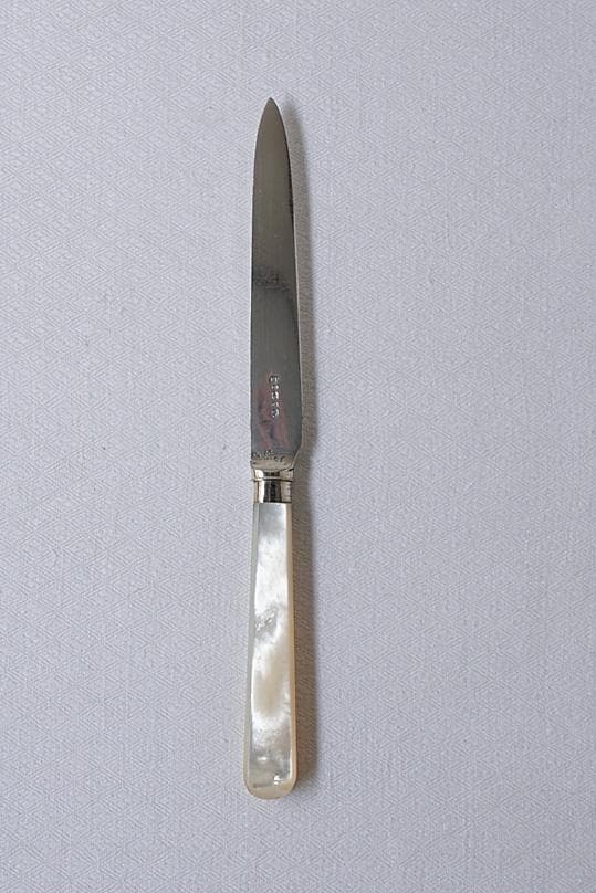 イギリスアンティーク　白蝶貝　マザーオブパール　カトラリー　フォーク＆ナイフ　A