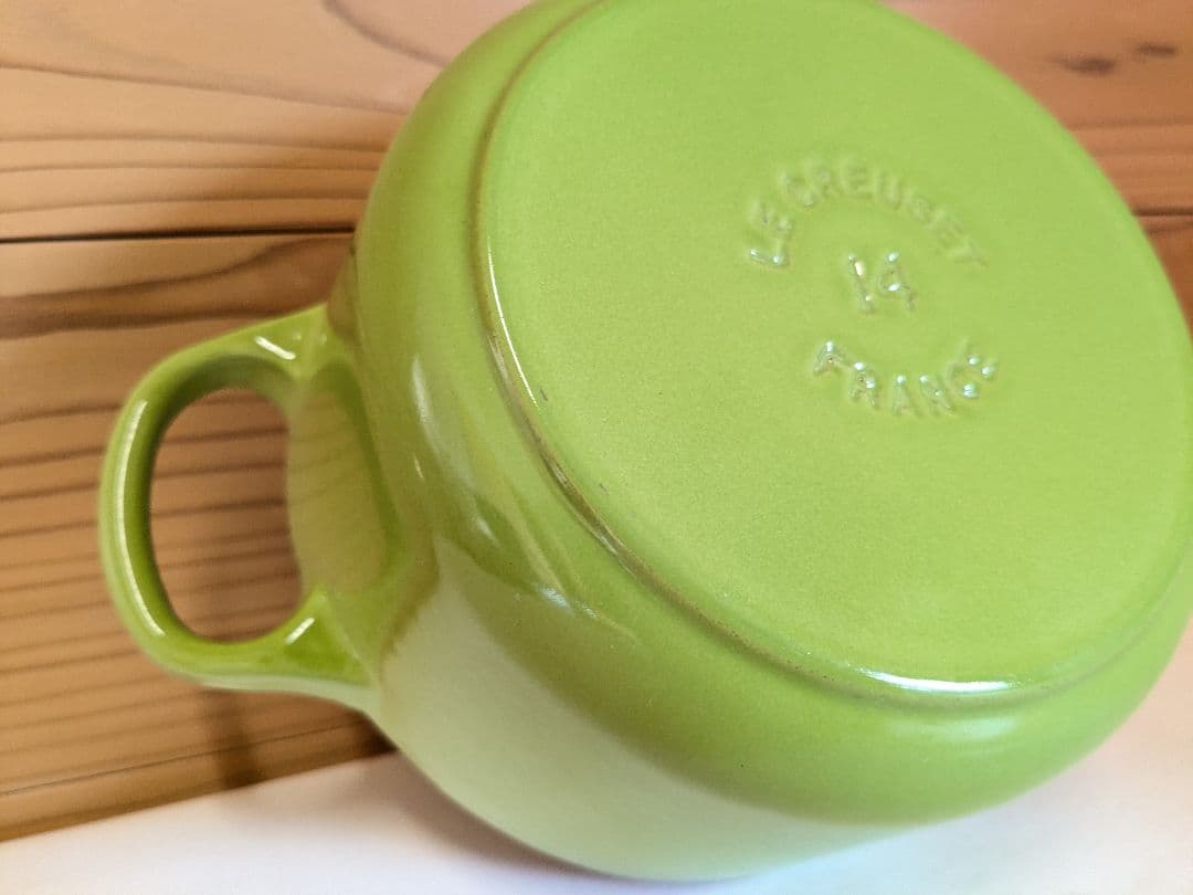 ル・クルーゼ　Le　Creuset ココット・ロンド　グリーン　14cm