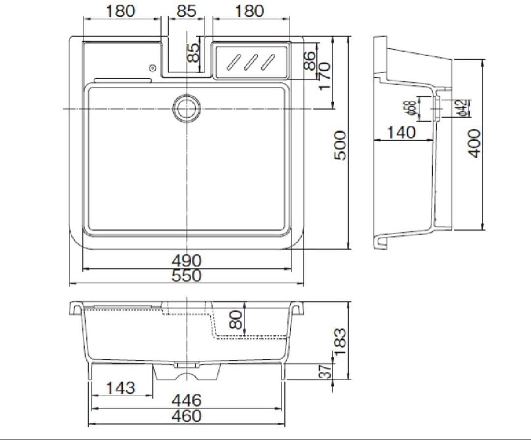 タキロン ガーデンシンク 排水口付き