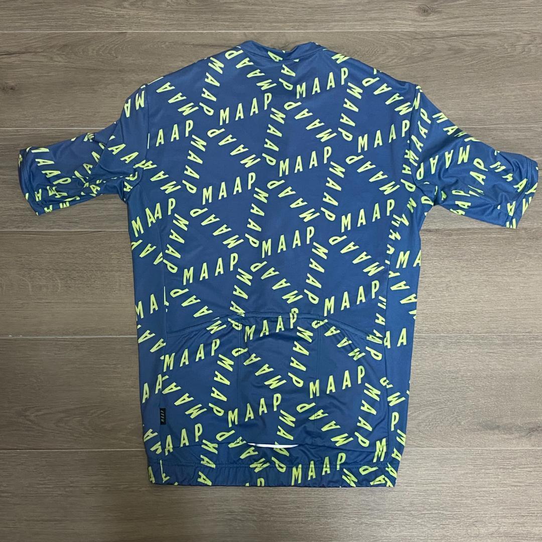 【美品】 チームフィット M 青×黄 サイクルジャージ