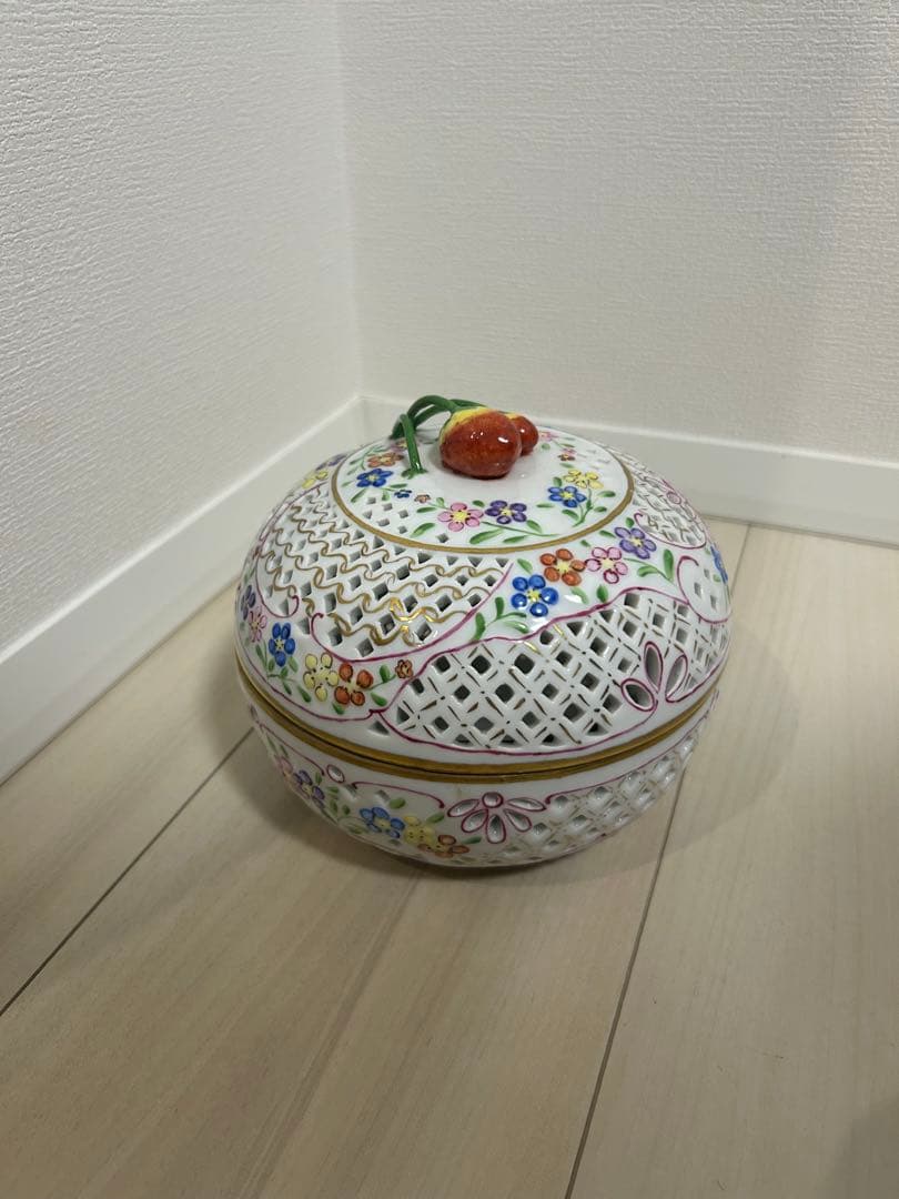 Herend ヘレンド　ボンボニエール　ファンタジー透かしボンボン入れ