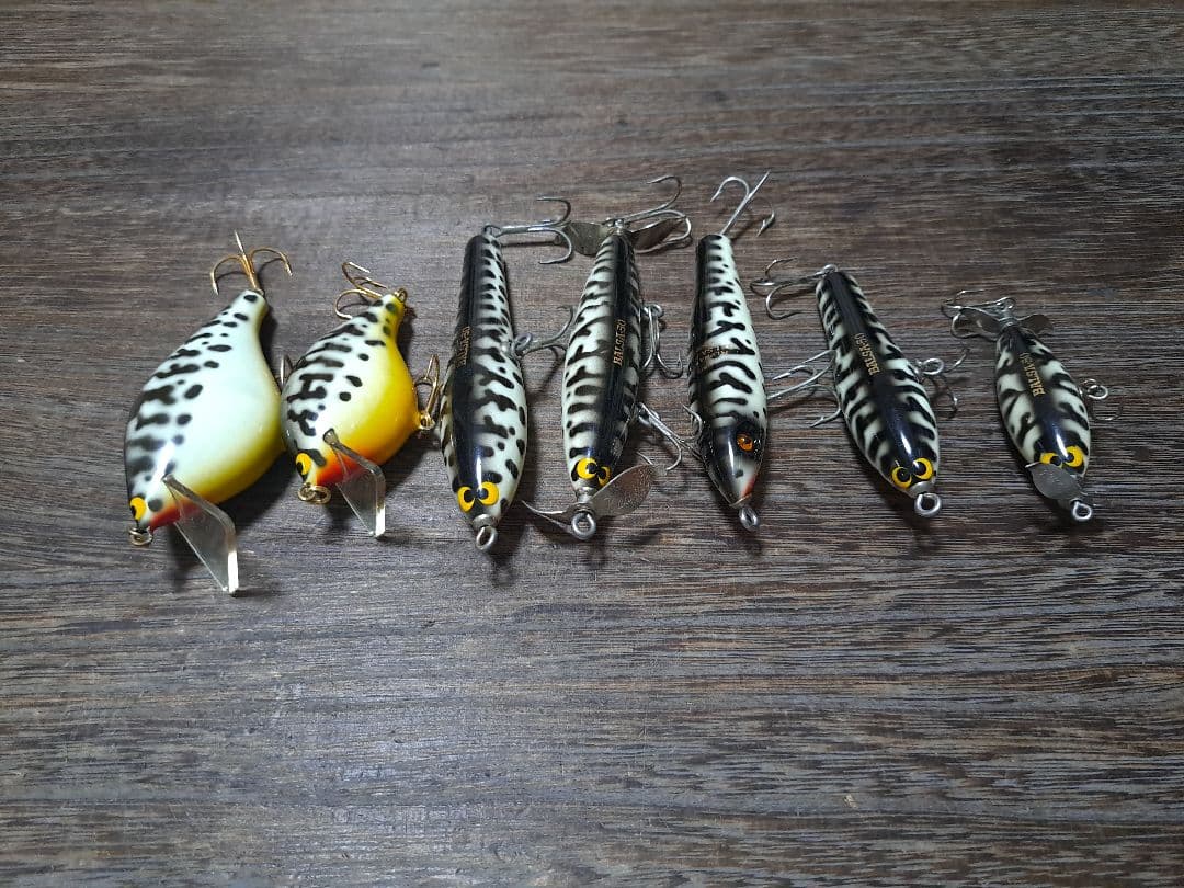 実釣未使用　美品　バルサ50　ホワイトコーチドッグ　7個セット　オリオリ　フグ