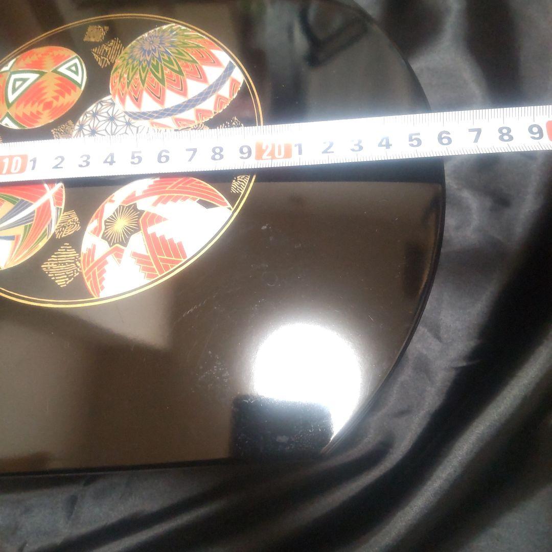 庫山窯　色絵手まり銘々皿8枚セット 羽子板