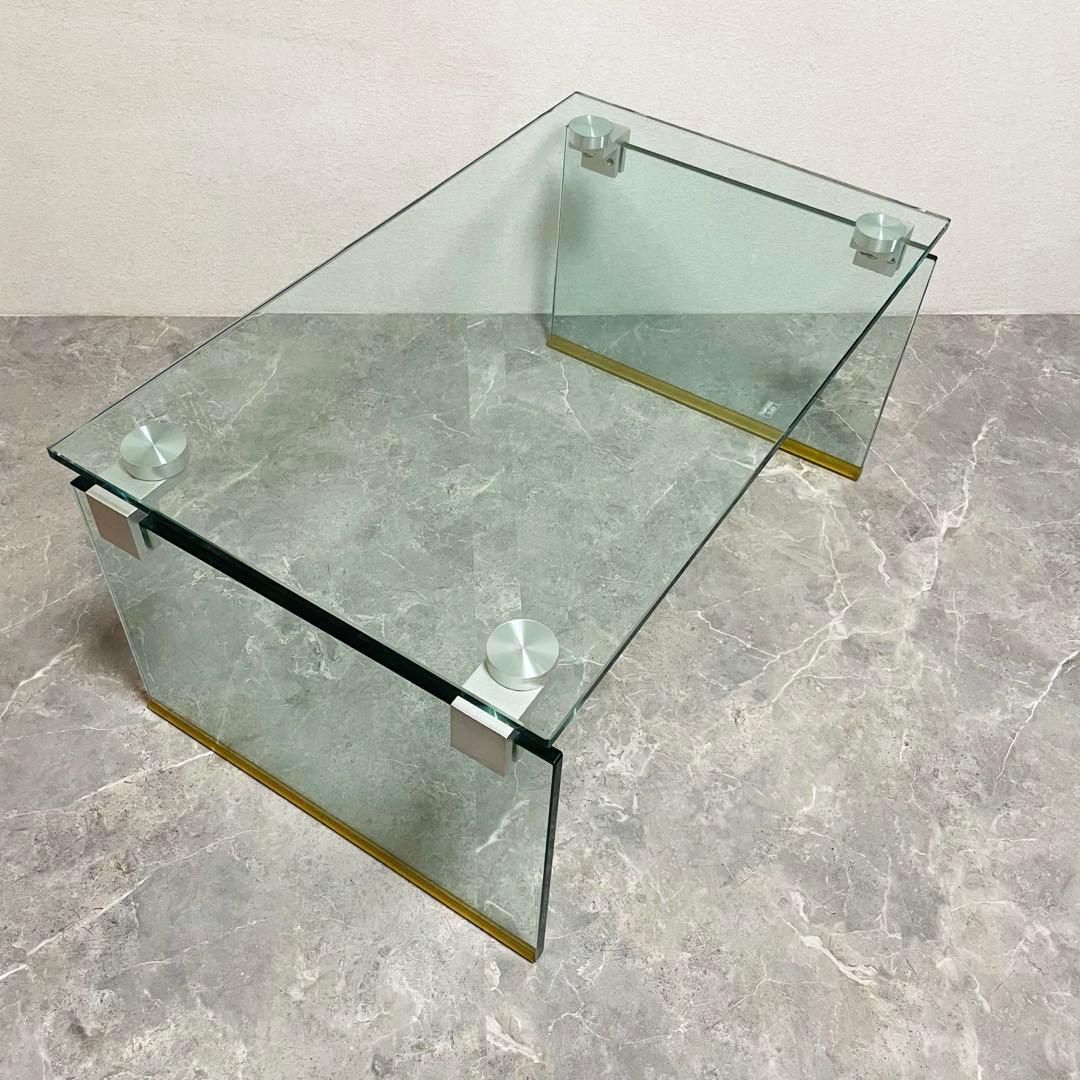 フランフラン　サローネ　コーヒーテーブル　ガラステーブル　クリアテーブル
