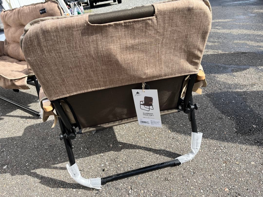 定価¥45000 ロゴスベーシックチェアーカバーセットキャンプカーキベージュ美品
