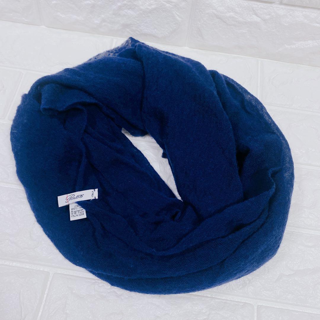 美品✨Pin1876 イタリア製 高級カシミヤ　スヌード ストール
