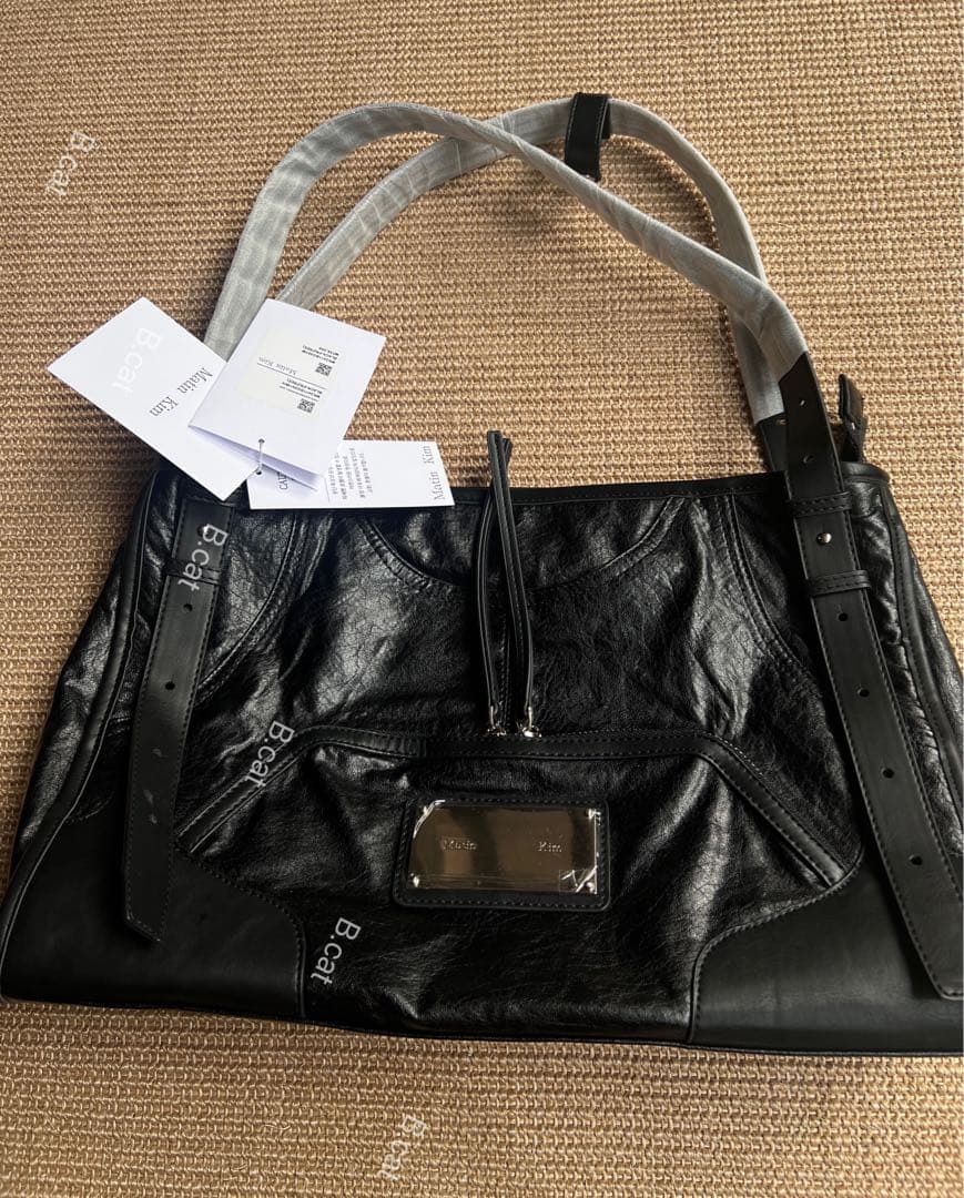 Matin Kim 黒 レザー ショルダーバッグboo