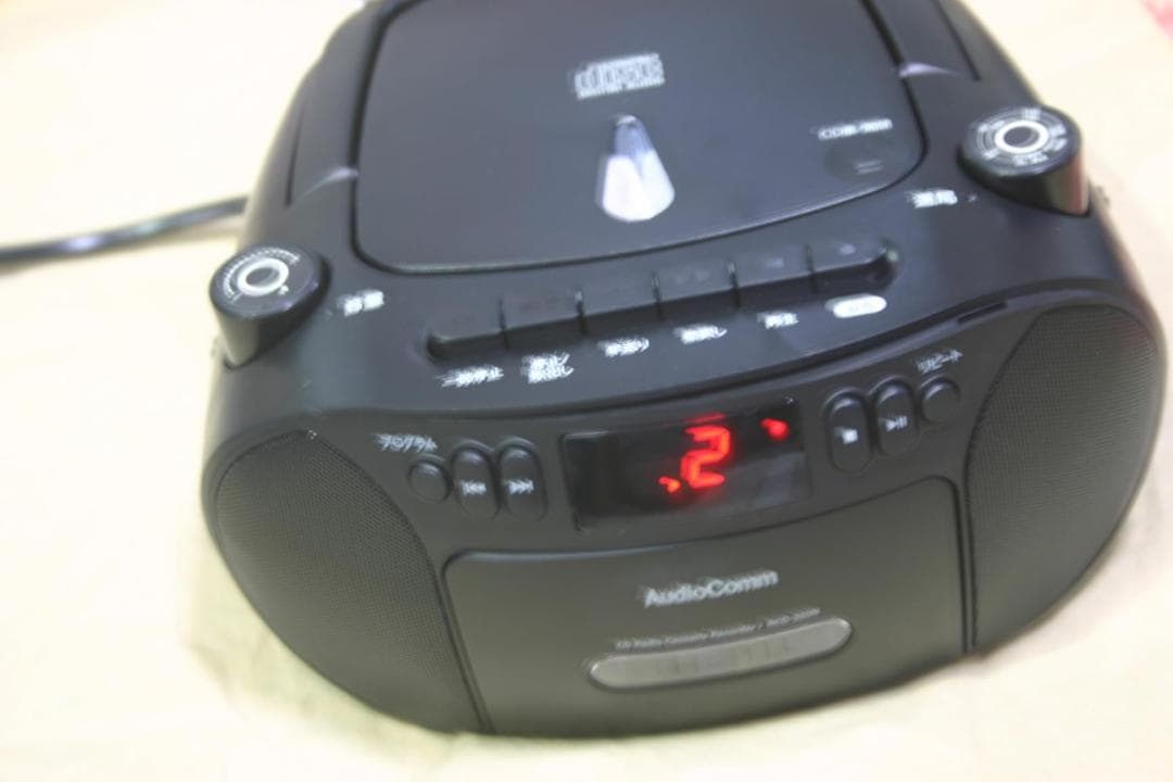 オーム電機AudioComm CDラジカセ ポータブル コンセント 乾電池 ラm