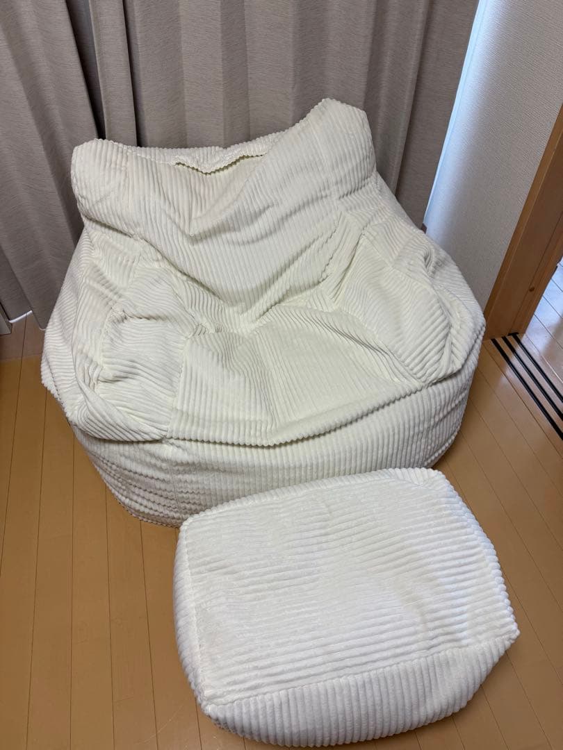 LOOSY HUGME 1人掛けビーズソファ アイボリー LOOM