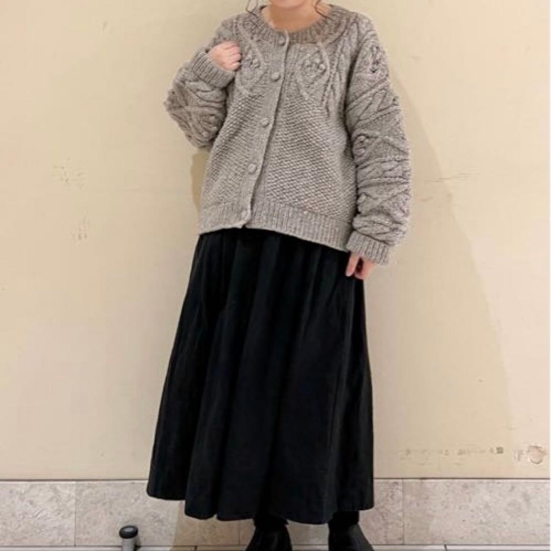 TSUHARU by Samansa Mos2 ペルーニット柄編みカーディガン