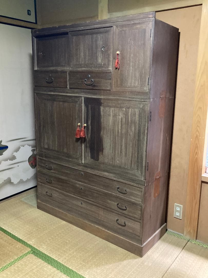 桐箪笥 昭和レトロ アンティーク 時代家具 【お引取りも可 送料分値引きします】
