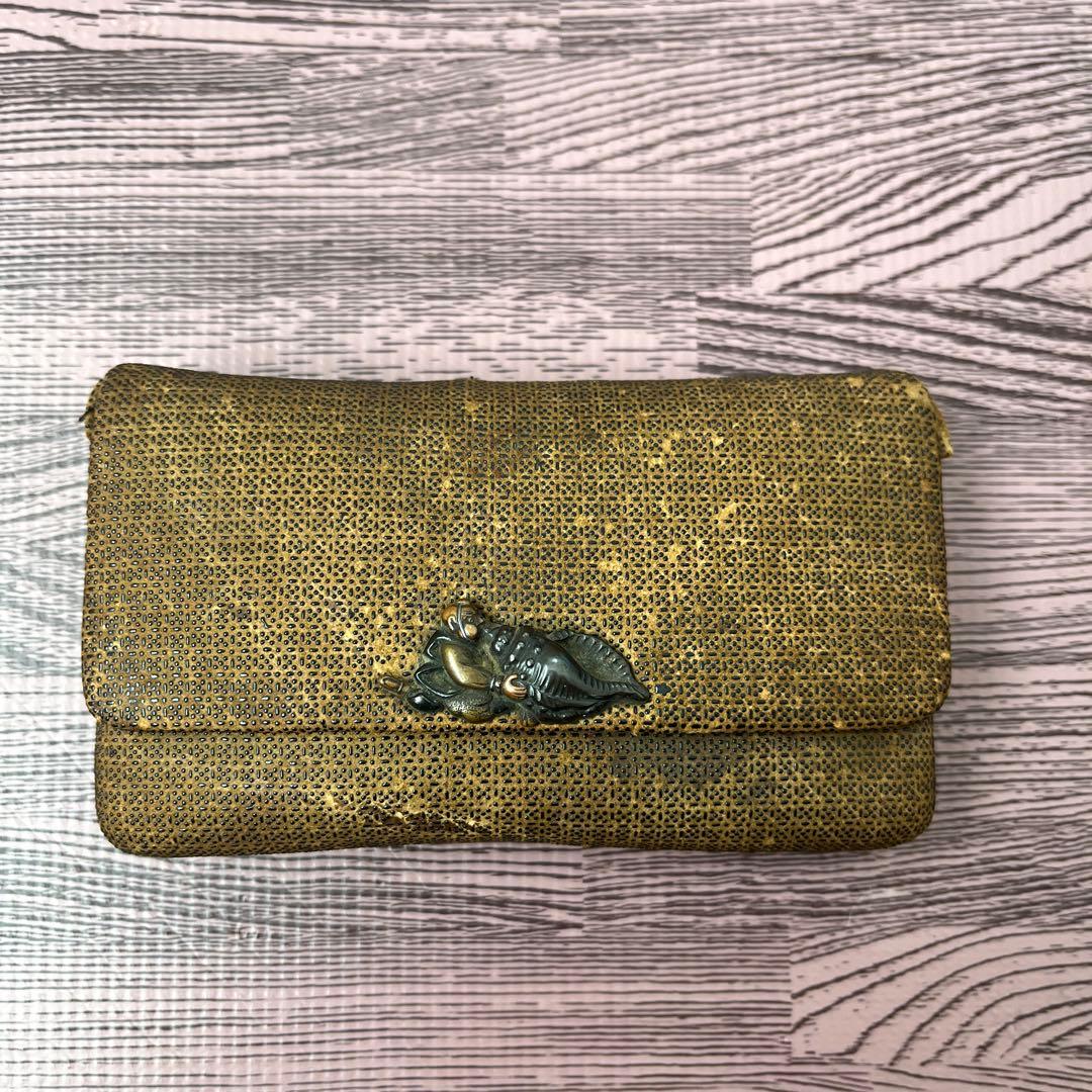 煙草入れ 工芸品 目貫 法螺貝弁慶 金工