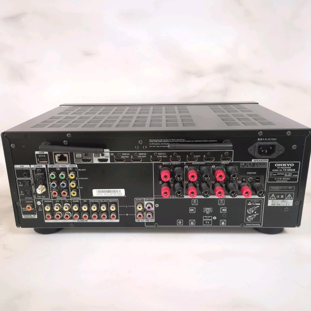 ONKYO TX-NR646 7.2ch対応 AVレシーバー 美品