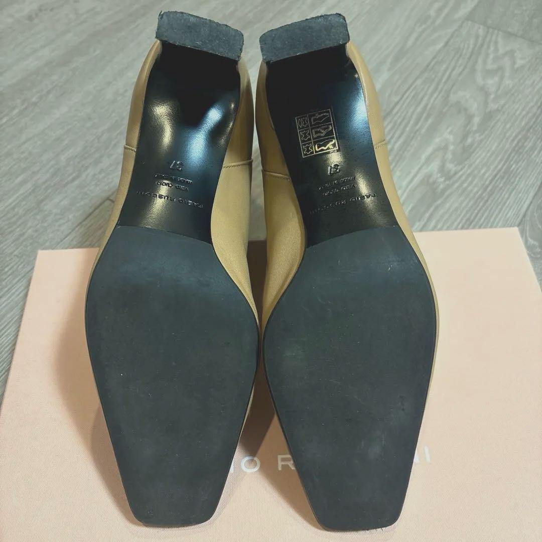 【美品】ファビオルスコーニ セットバックヒールバックジップブーツ 37