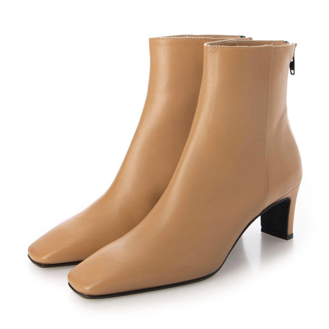 【美品】ファビオルスコーニ セットバックヒールバックジップブーツ 37