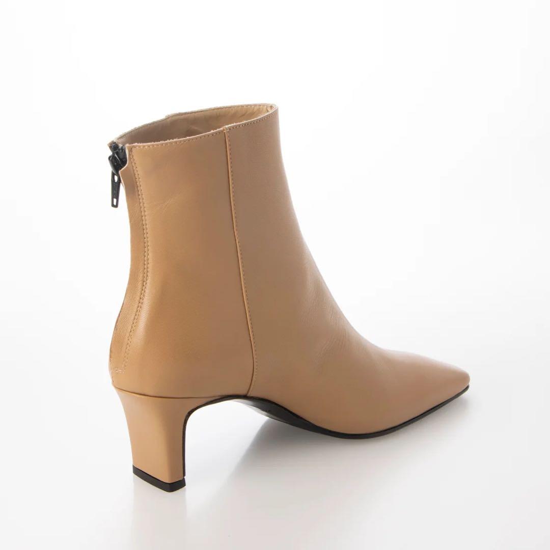 【美品】ファビオルスコーニ セットバックヒールバックジップブーツ 37