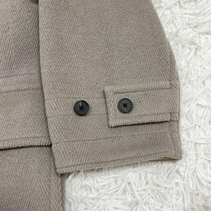 極美品 Cornier ダッフルコート グレージュ ロング丈 水牛 M