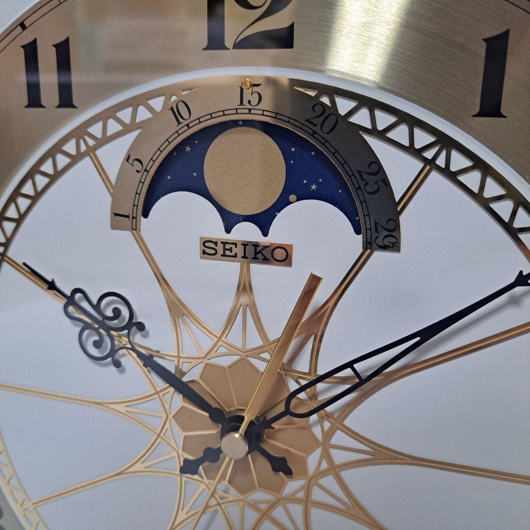希少　SEIKO　セイコー　ムーンフェイズ　掛時計　柱時計　木枠
