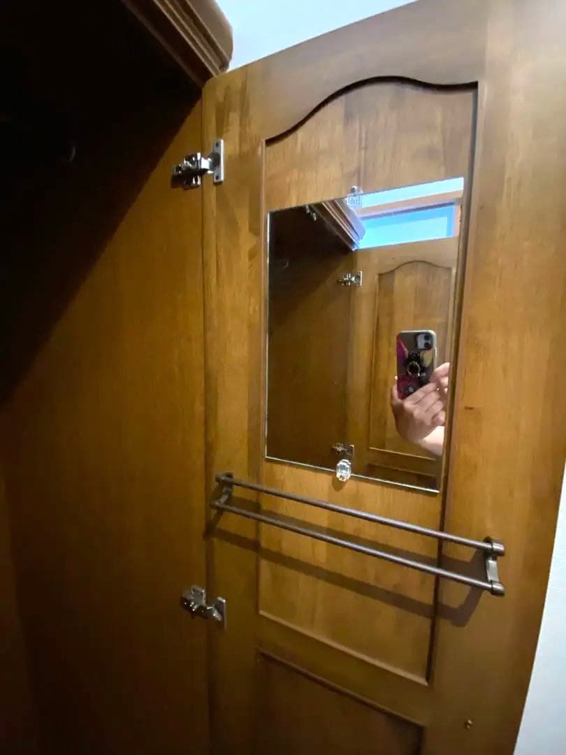 木製クラシック洋服タンス ハンガーラック付き　引き取り限定　横浜