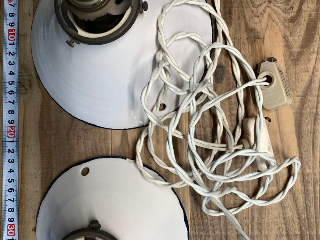 アンティーク　ホウロウ　照明　ペンダントライト