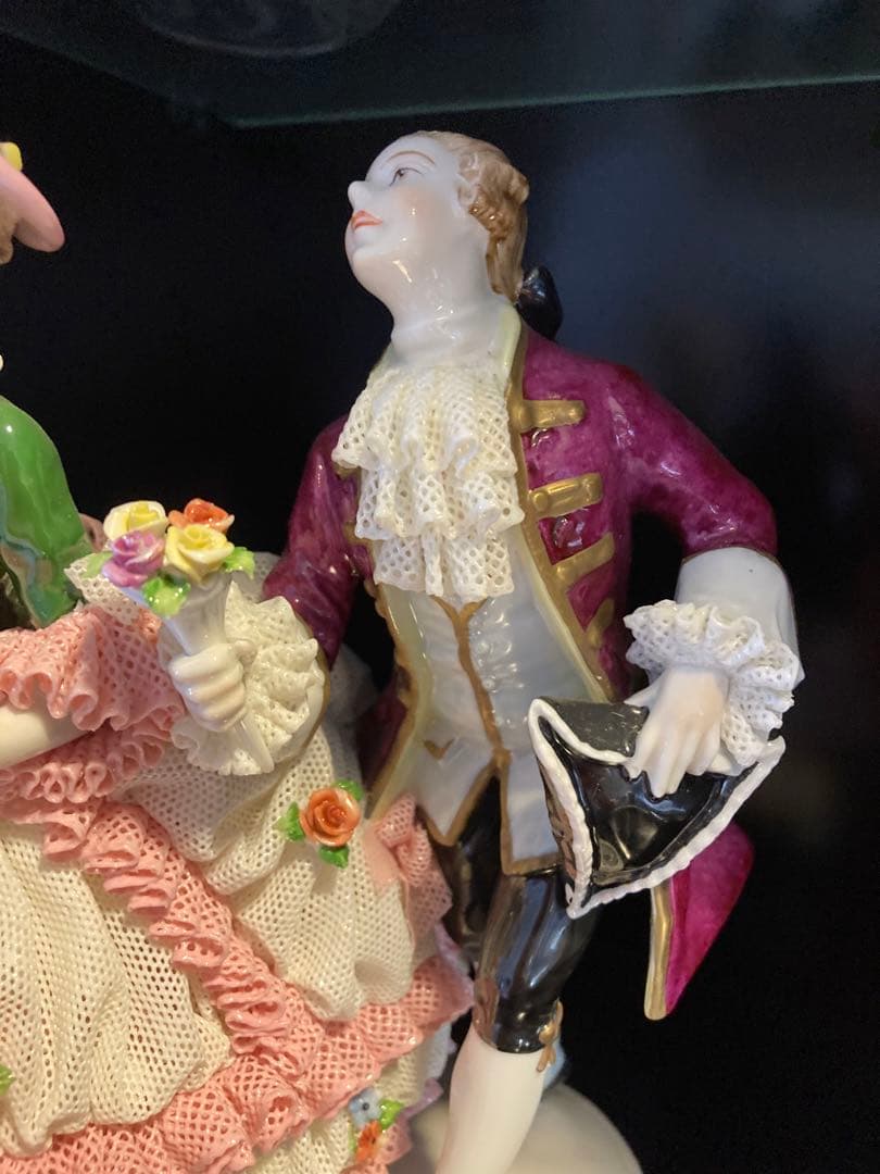 アイリッシュドレスデン　レースドール　貴族カップル