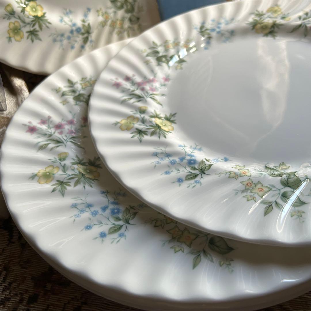 新品 英国製 MINTON SpringValley可憐な春花のディナー大皿5枚