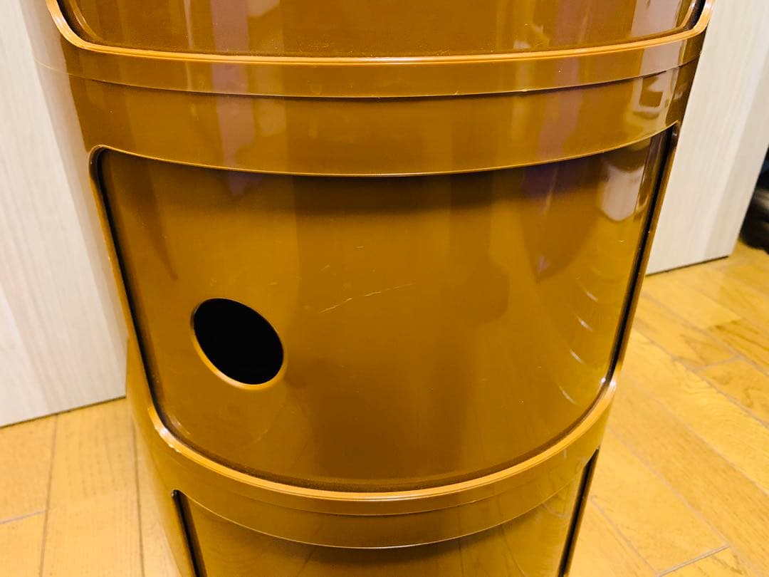 カルテルKartell コンポニビリ　3段キャビネット　イタリア製　茶色