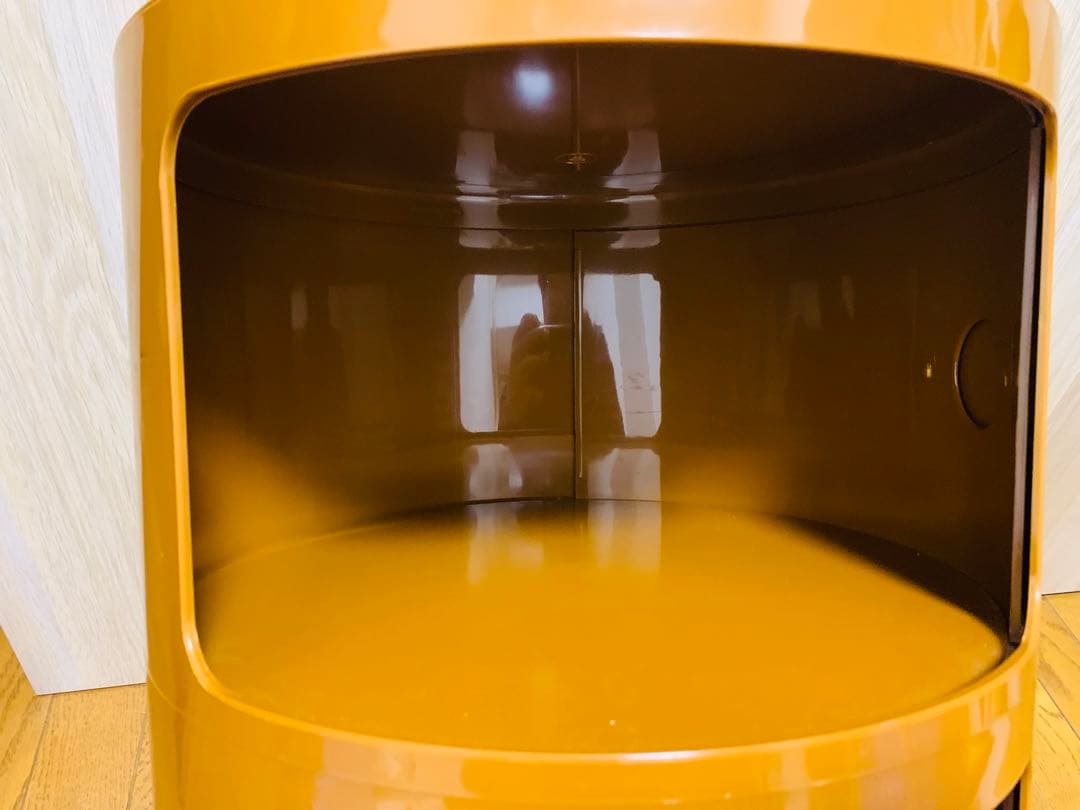 カルテルKartell コンポニビリ　3段キャビネット　イタリア製　茶色