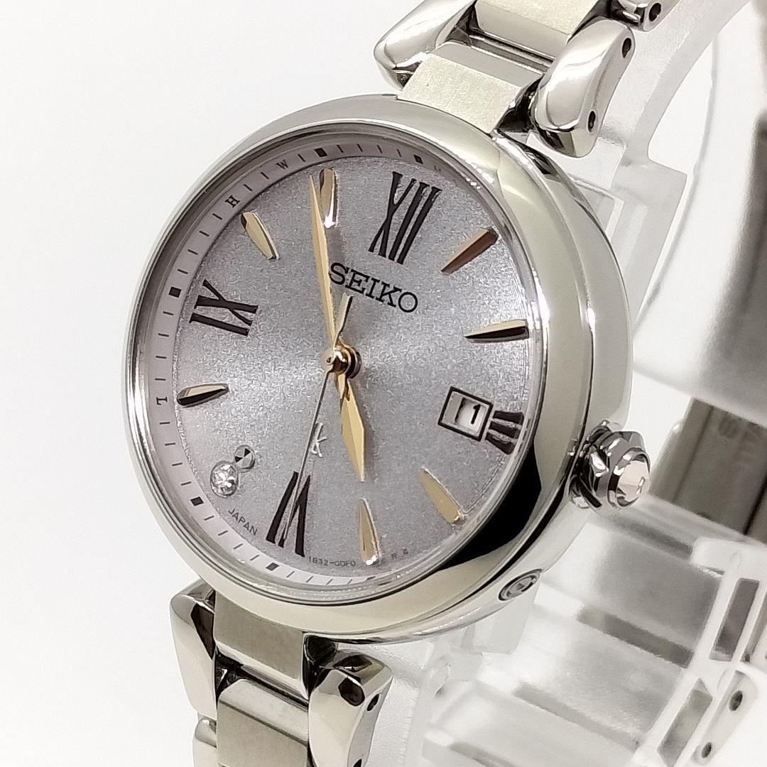 【良品】セイコー ルキア ソーラー電波 SSQW081 保付きレディース腕時計