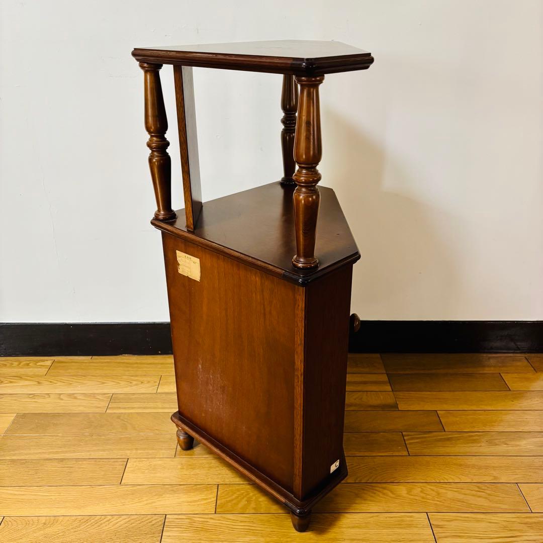 アヤノクラフト 三角コーナー棚 ラック 飾り棚 収納 木製 ビンテージ レトロ