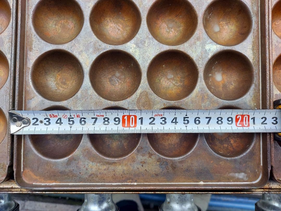 イベント即戦力❗たこ焼き器 銅板32穴×３面45ミリ大玉　LPガス